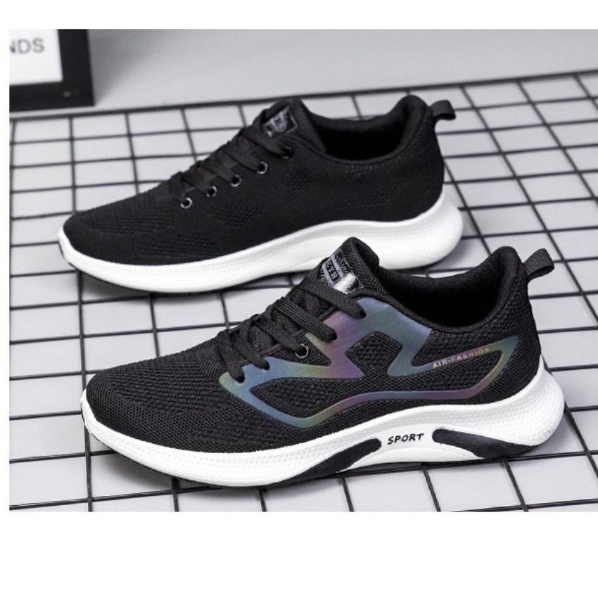 Giày Thể Thao Nam Sneaker Thoáng Khí Năng Động Trẻ Trung Cổ  Vừa Màu Đen GNA04  SUNO STORE