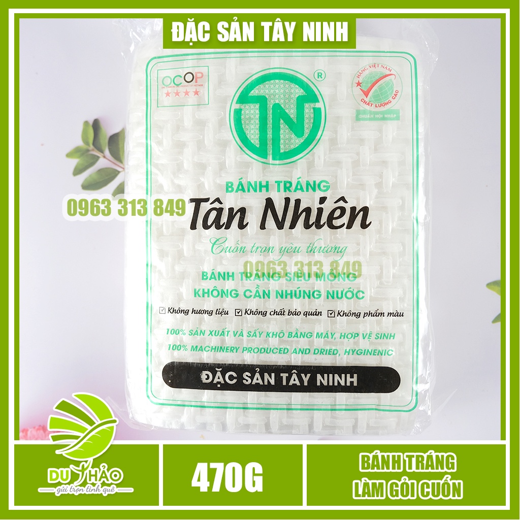 Bánh Tráng Tây Ninh Cuốn Rau Siêu Mỏng, Bánh Tráng Tân Nhiên, làm gỏi cuốn bì cuốn không cần nhúng nước