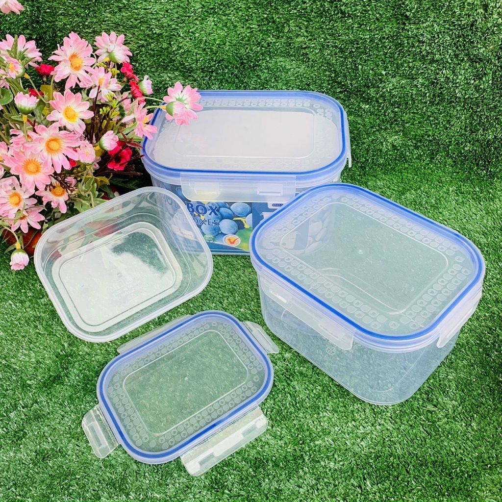 [Hót] Bộ 3 Hộp Gài Nhựa Duy TânTrong Suốt 820ml -1600ml -2600ml.n ,Bộ 3 Hộp Nhựa đựng thực phẩm an toàn Tiện Lợi