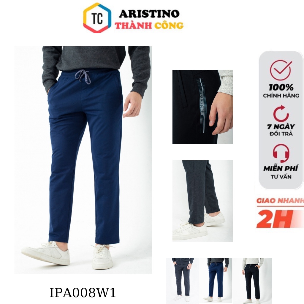 Quần dài đông Insidemen cotton ống suông túi khóa IPA008W1