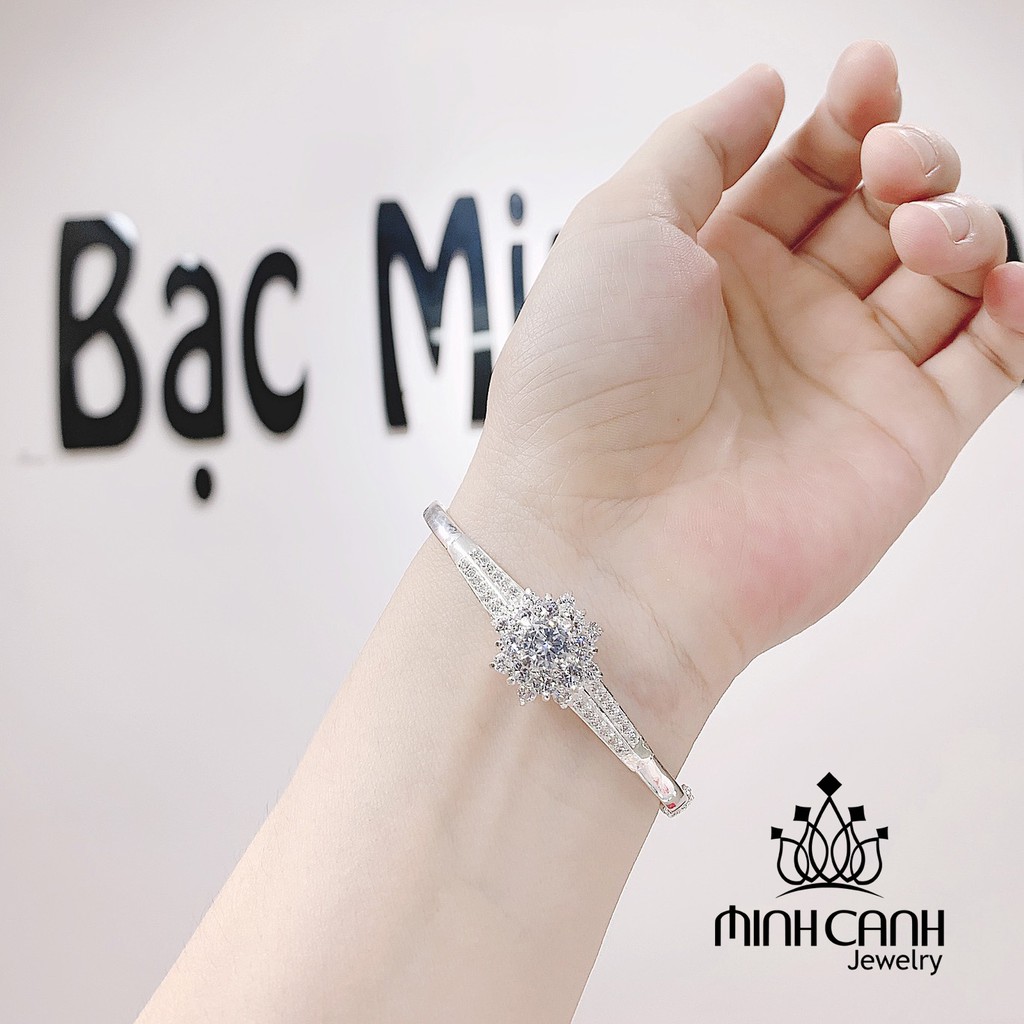 Vòng Tay Bạc Nữ Hoa Sen Quốc Hoa - Minh Canh Jewelry