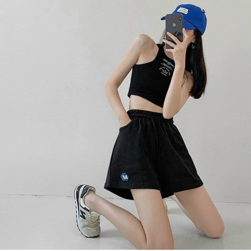 Quần sooc nỉ cạp chun