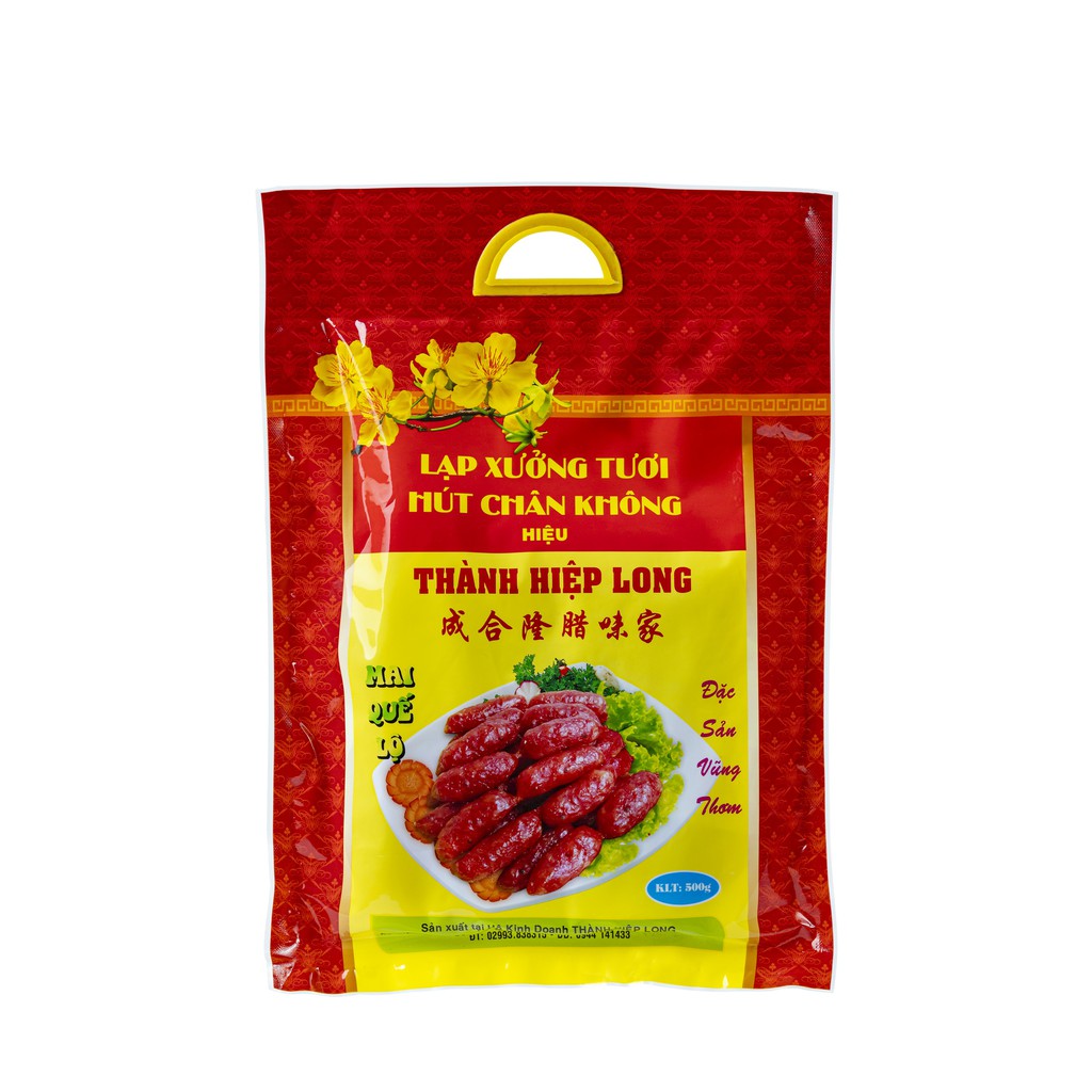 Lạp xưởng Tiêu Sọ - Thành Hiệp Long - Hút chân không Túi 500gr