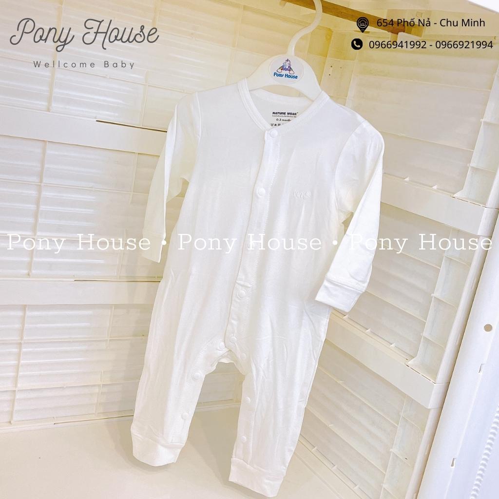 Body Sơ Sinh Dài Tay Nature Wear Chất Cotton Bambo Siêu Mềm Mịn Cho Bé Trai, Bé Gái Sơ Sinh 0-3M