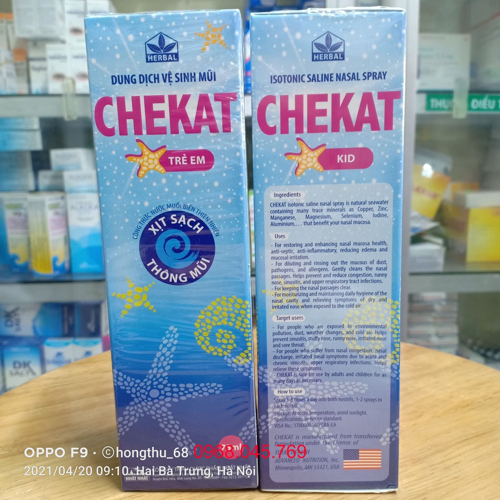 Nước xịt mũi CHEKAT chai 75ml