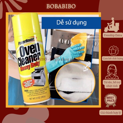 Chai Xịt Bọt Oven Cleaner Vệ Sinh Lò Vi Sóng, Lò Nướng, Nồi Chiên Không Dầu, Vệ Sinh Nhà Bếp Tẩy Sạch Dầu Mỡ, Vết Bám