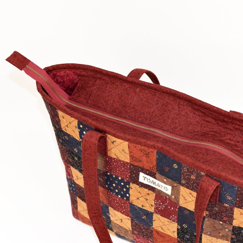 Túi tote size đại ghép vải chần bông cao cấp TÚI BAGALIO - TOMATO HANDMADE