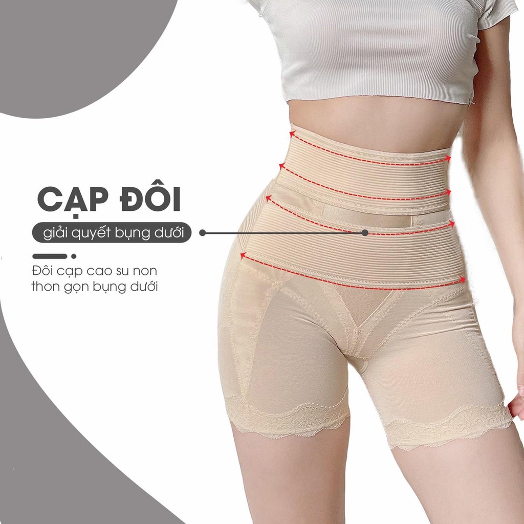 Quần gen bụng chéo giảm mỡ cạp cao - Bobu Fashion - Quần gel siết eo chống cuộn,nâng mông chống xệ