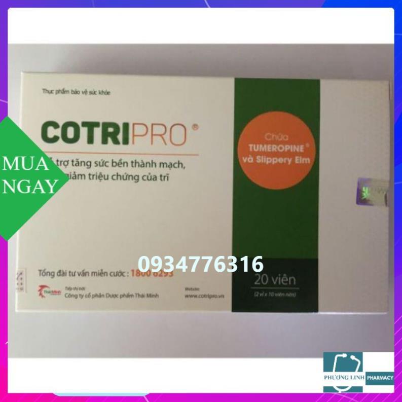 [CHÍNH HÃNG] VIÊN UỐNG COTRIPRO - CO BÚI TRĨ, NGỪA TÁO BÓN, BỀN VỮNG THÀNH MẠCH