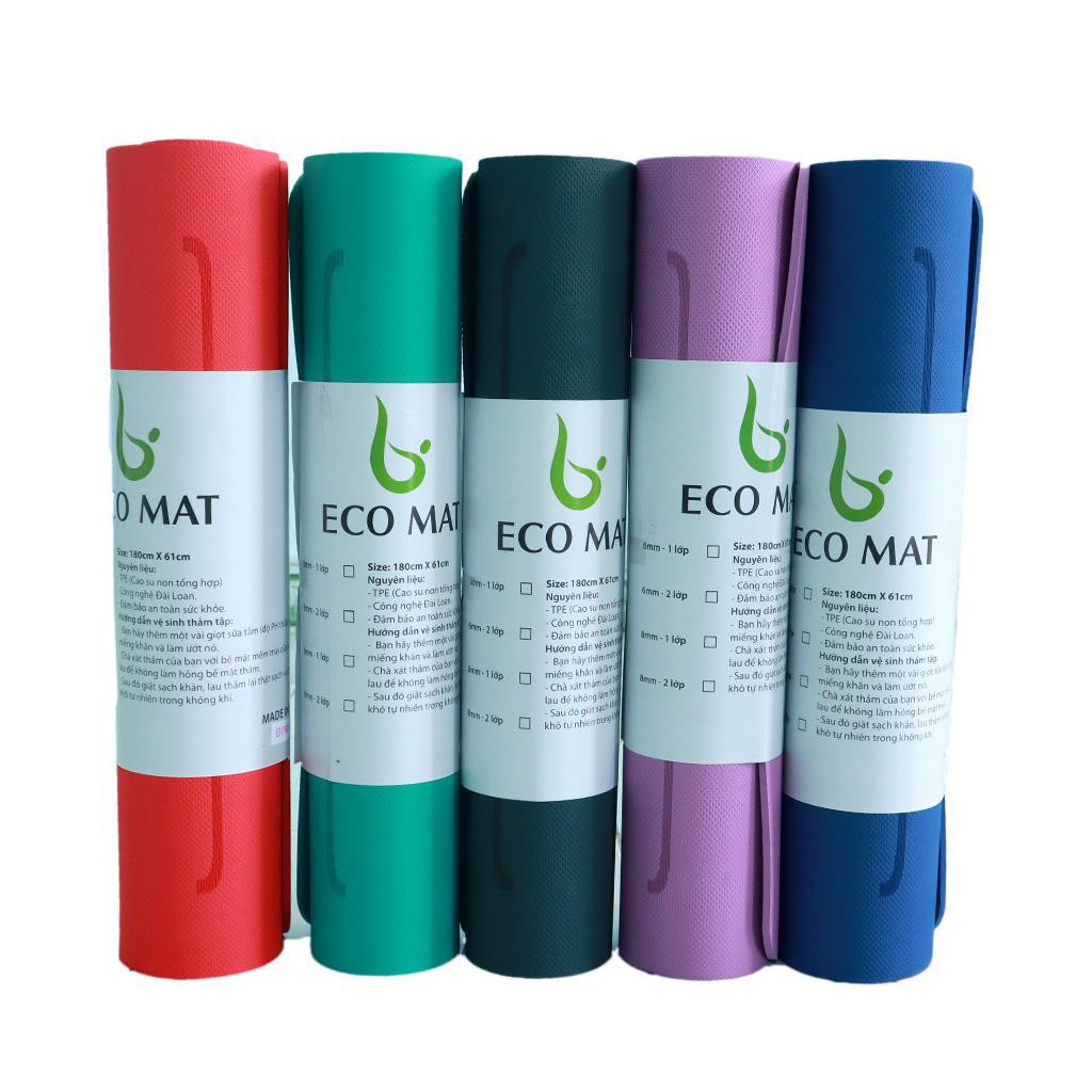 Thảm TPE Định Tuyến Thương Hiệu ECO 6 Li 1 Lớp, TẶNG Túi Đựng Thảm