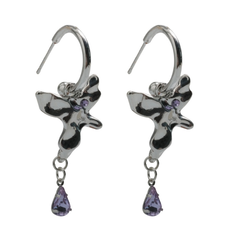 Bông Tai Hình Bướm Dáng Dài Phong Cách Thời Trang retro Dành Cho Nữ