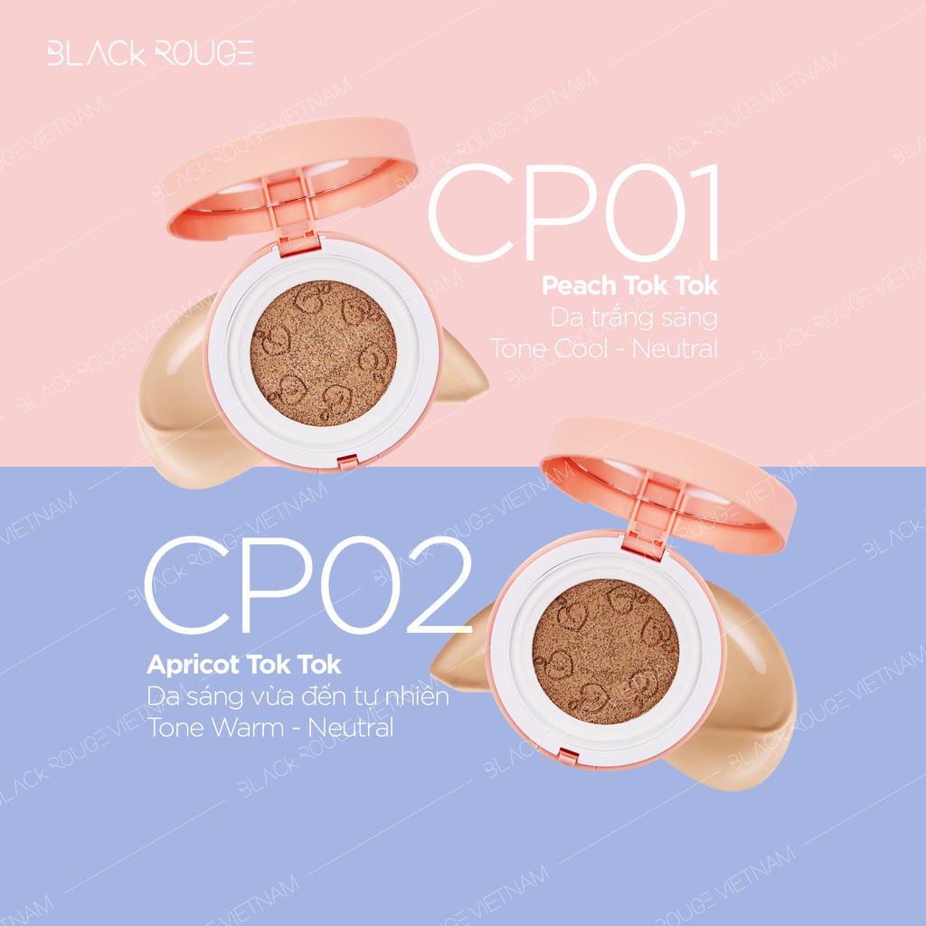 Phấn nước Black Rouge Peach Cover Velvet 98,6g