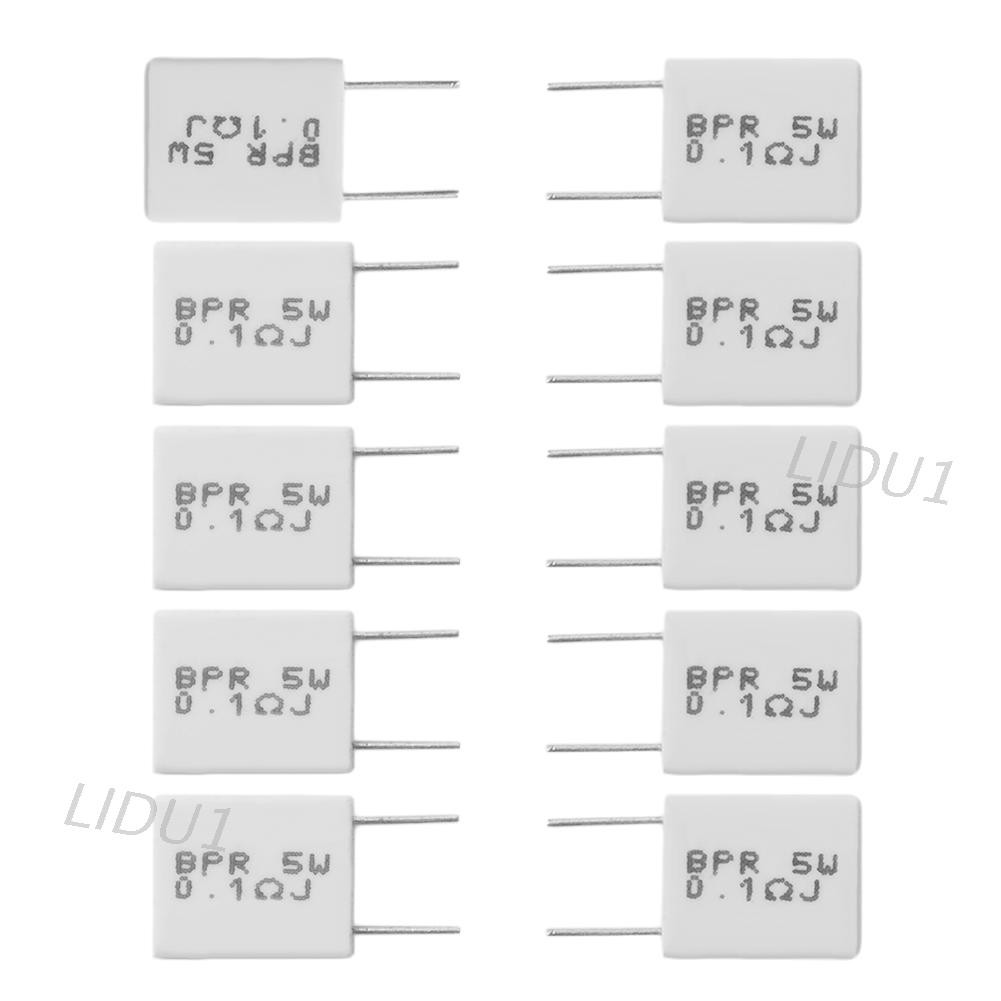 Set 10 điện trở không dẫn 0.1R 5 W 5% 0.1Ohm