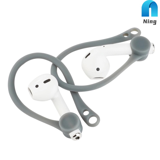 Móc Tai Bằng Silicon Có Dây Đeo Chống Thất Lạc Cho Airpods