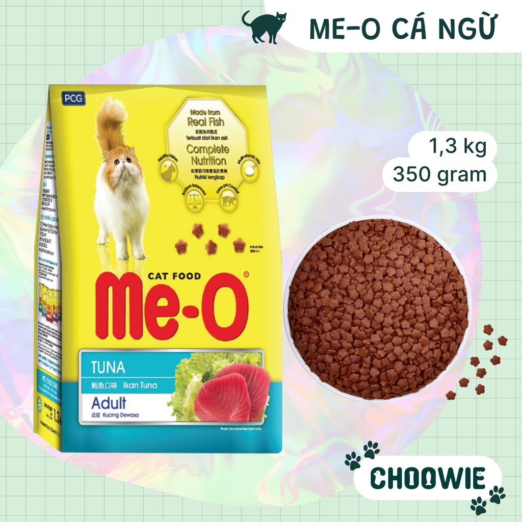 Hạt Me-O Cá Ngừ 350 gr, 1.2 kg dành cho mèo