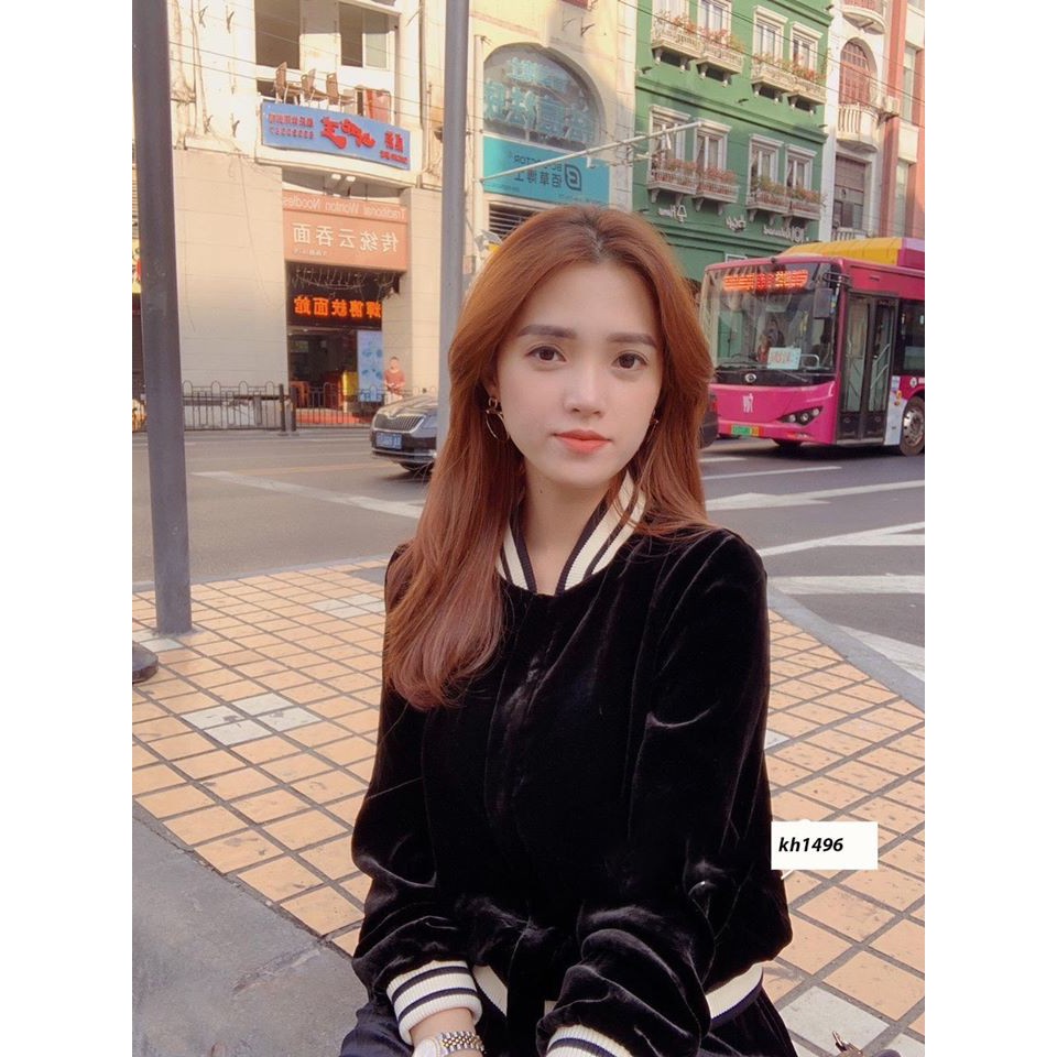 Set Bộ NHUNG BO VIỀN Khóa kéo đẹp mê ly