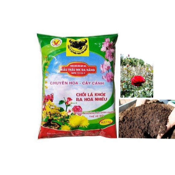 200gr Phân Bón Đầu Trâu NPK 17-12-7 Phân khoáng Tan Chậm đa Dinh Dưỡng - Chồi lá khoẻ ra nhiều hoa