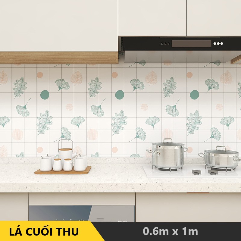 Giấy dán bếp chống dầu mỡ cách nhiệt, decal dán bếp trang trí COLLEN LIFE