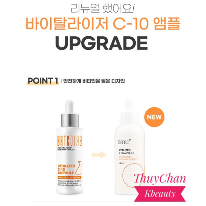 [BRTC New] Serum dưỡng trắng da BRTC Vitalizer C10 Ampoule Brightening Multi Vital Force 50ml