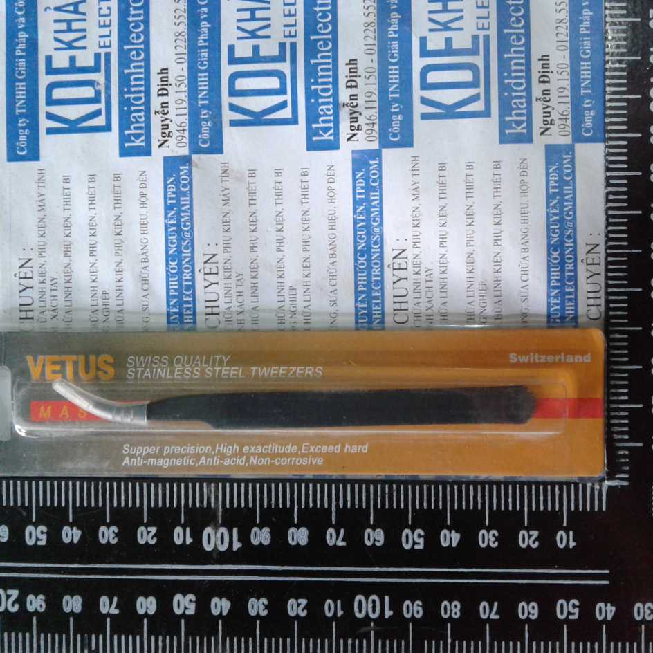 2 cái NHÍP GẮP LINH KIỆN VETUS màu ĐEN, có vỏ giấy các loại từ ESD10~ESD15 kde1653