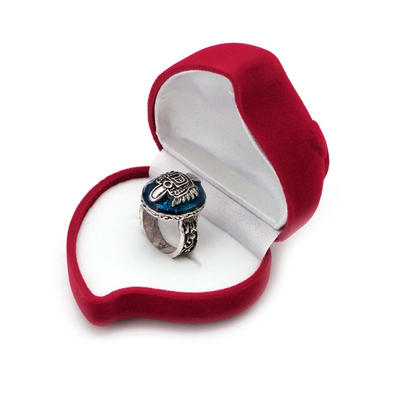 Hộp Đựng Nhẫn Cưới Hình Hoa Hồng Trái Tim Bằng Nhung