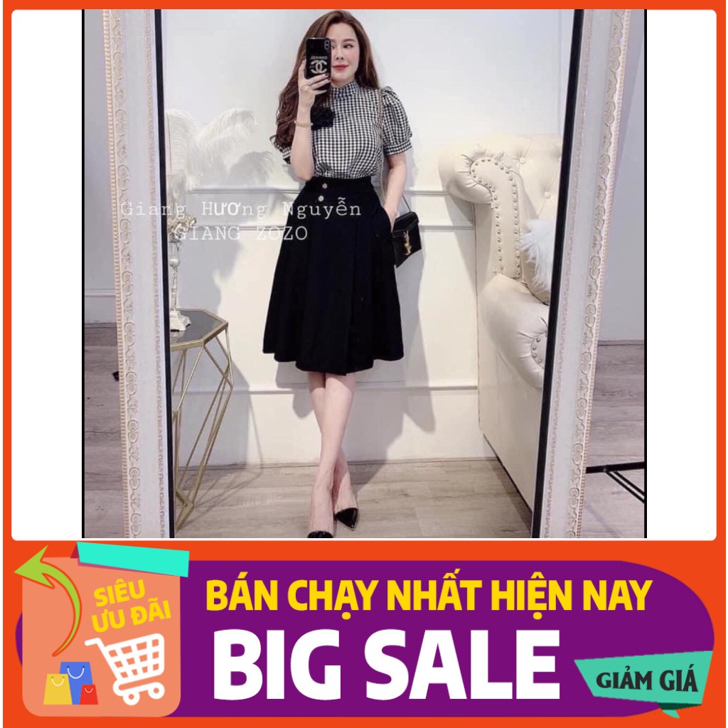 Set công sở sơ mi áo caro