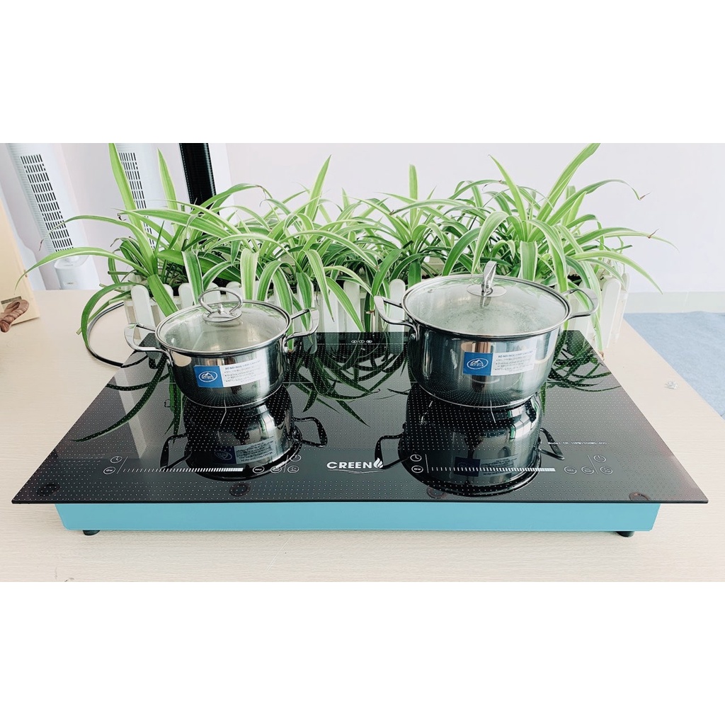 Bếp điện, Bếp điện từ đôi dương Creen CR - IHPMI968MS - 310, Hàng chính hãng, Bảo hành 12 tháng