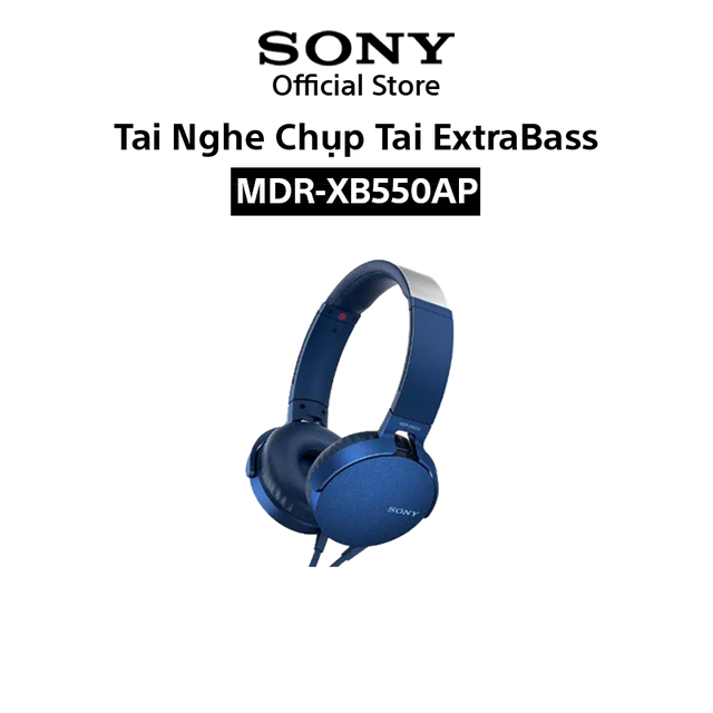 [Mã ELMALL300K giảm 5% đơn 500K] Tai nghe Sony EXTRA BAS MDR-XB550AP - Hàng Chính Hãng