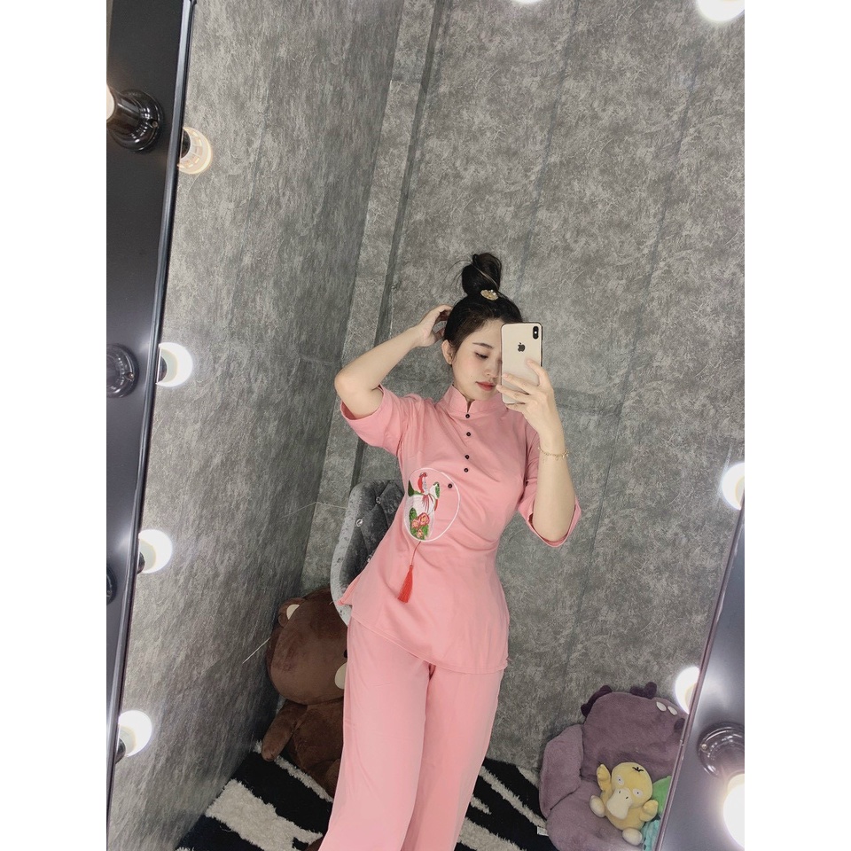 Đồ Lam Đi Chùa #Mẫu ngọc bội# Quần Áo Nữ