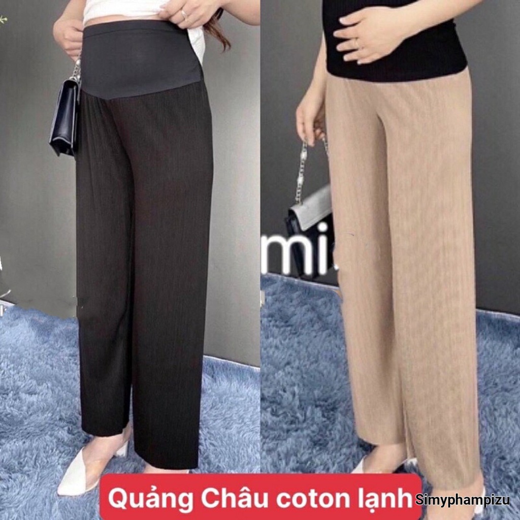 Quần bầu ống rộng CHẤT THUN TĂM QBT2021 ( video và ảnh thật)