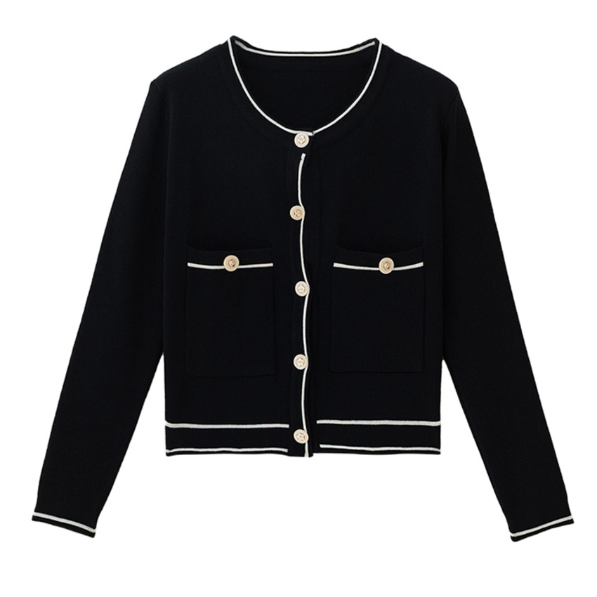 Áo Khoác Cardigan Dệt Kim Tay Dài Dáng Ôm Phong Cách Hàn Quốc Thời Trang Cho Nữ