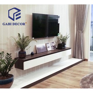 Kệ TiVi Treo Tường 3 Ngăn Kéo dài 160cm cao 20cm sâu 30cm