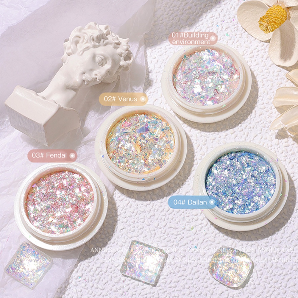 Bột đá mắt mèo ANNIES Edelweiss thổ cẩm nhiều màu sắc phân cực trang trí móng tay nghệ thuật