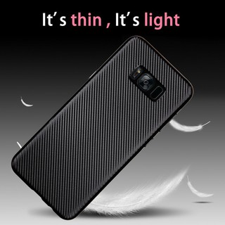 Ốp điện thoại TPU bằng sợi carbon cho Samsung Galaxy S8 Plus