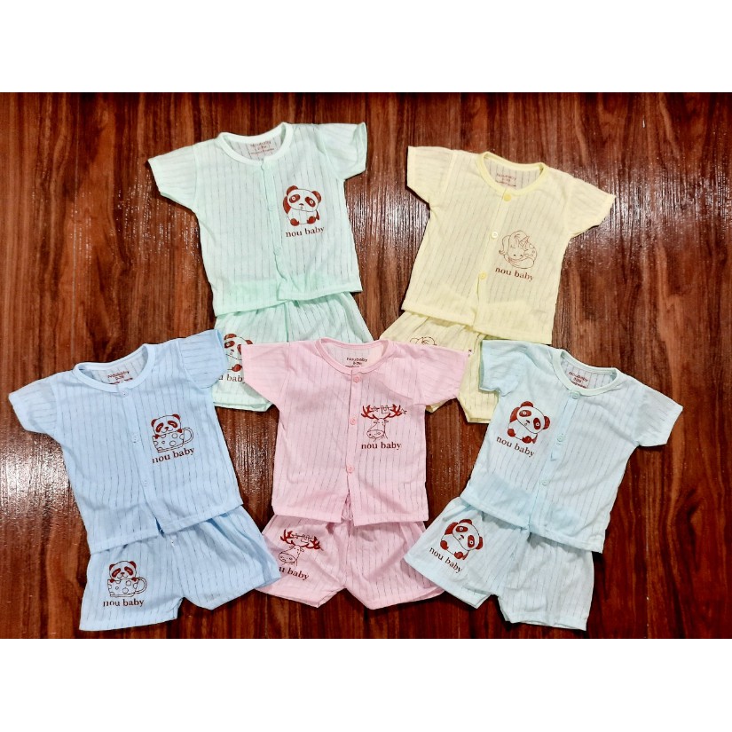 [Mã FAMAYFA2 giảm 10K đơn 50K] [Quá đẹp] Combo 5 bộ quần áo cotton giấy (mẫu trơn) cho bé mặc hè cực chuẩn