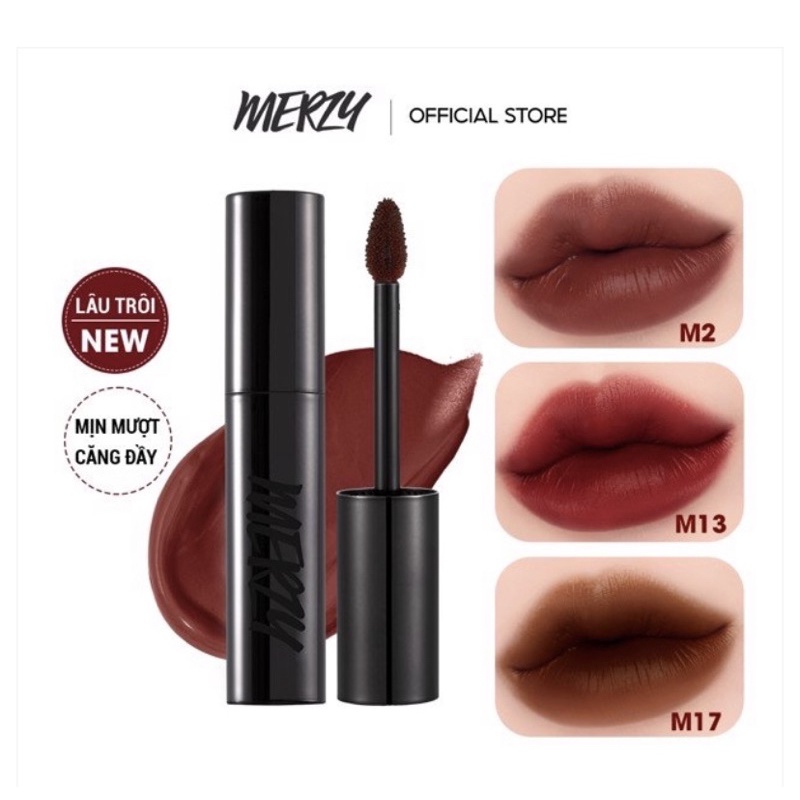 [NEW] Son Kem Siêu Lì, Mịn Môi Merzy Noir In The Mellow Tint