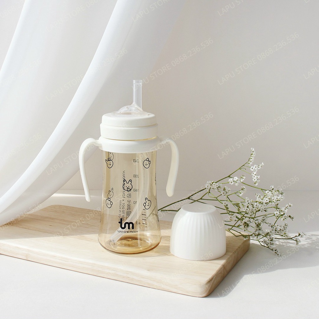 Bình Thỏ/ Sóc Tovi and Molly 180ml/280ml Hàn Quốc chính hãng