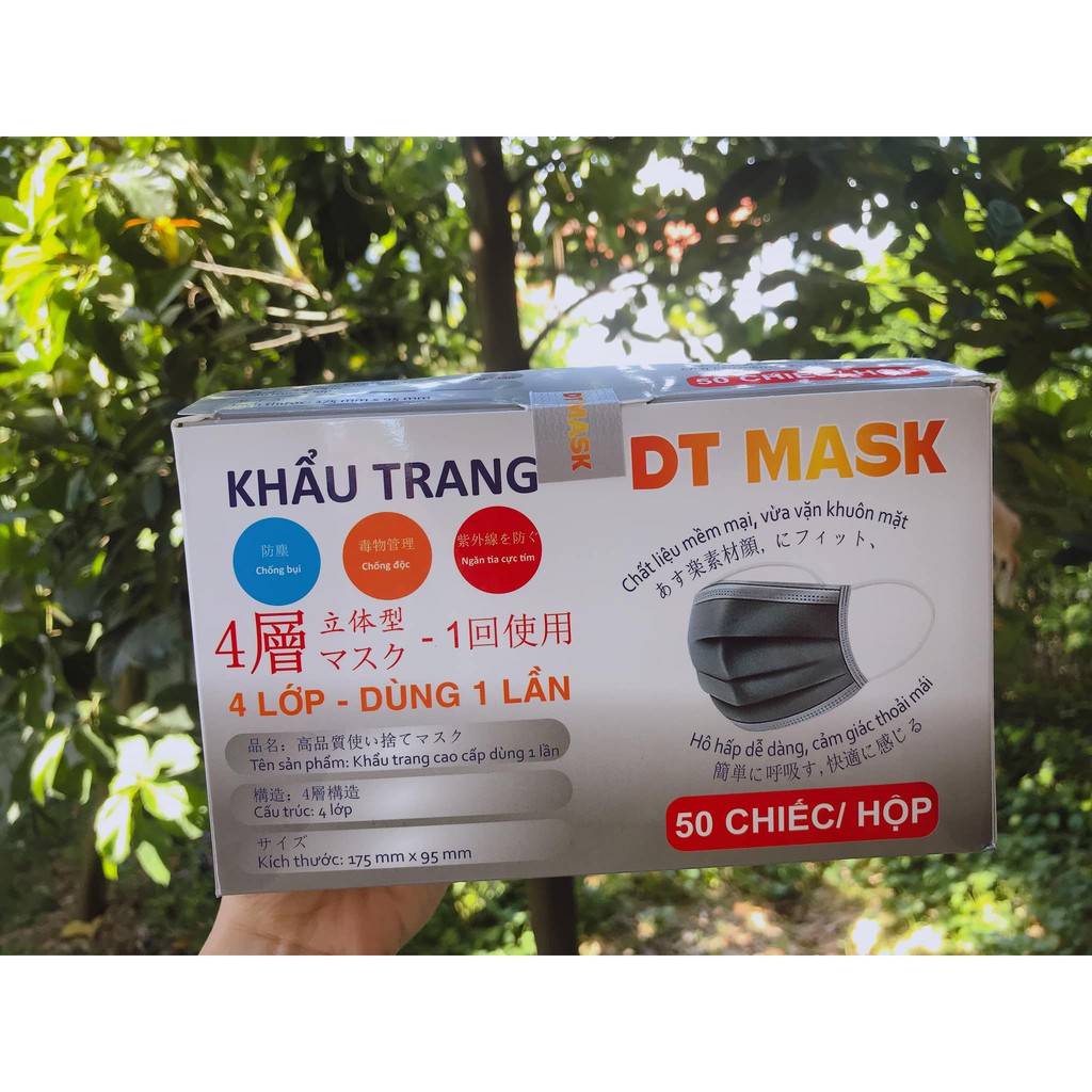 Set 20c Khẩu Trang 4 Lớp DT. MASK Chất Lượng Cao, Có Giấy Kiểm Định Chất Lượng