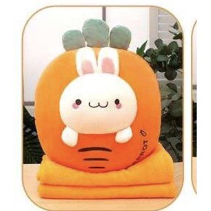 Bộ chăn gối hoa quả kèm mặt thú xinh Ghome