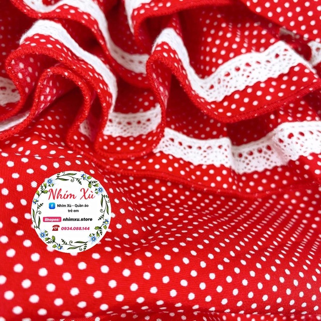 Bodysuit chấm bi đỏ xếp tầng sexy (5-10kg) | BigBuy360 - bigbuy360.vn