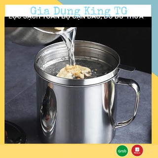 Ca lọc dầu ăn có lưới lọc cặn inox 304 - king