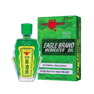[ Hàng SIngapoDầu Gió Con Ó Xanh,Trắng, Vàng chính hãng Eagle Brand 24 ml