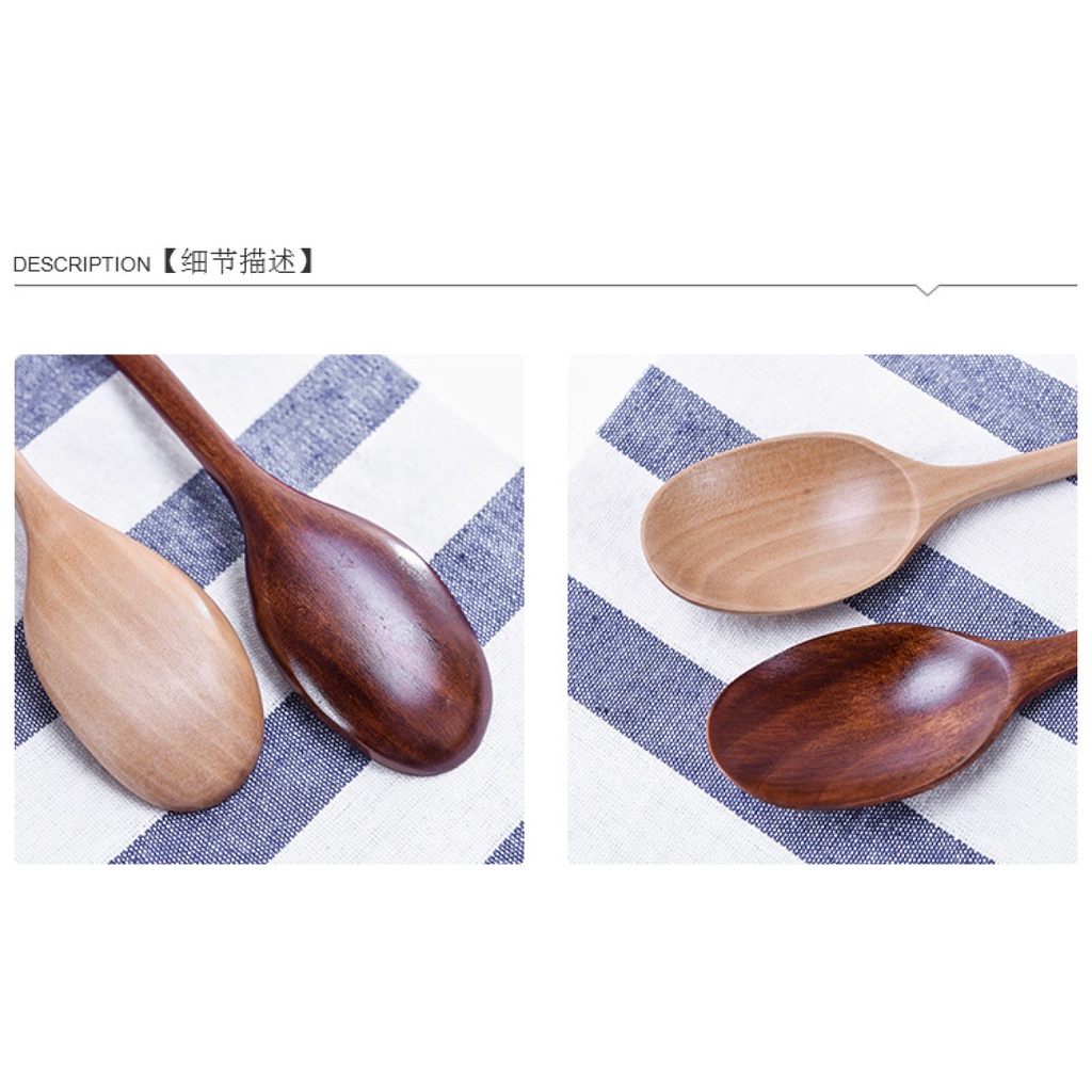 Muỗng Gỗ Cán Dài Phong Cách Nhật Bản