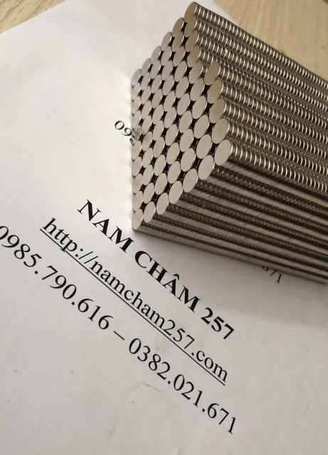 [Xả Kho]50 viên nam châm trắng 8x2mm, loại nam châm đất hiếm giá rẻ