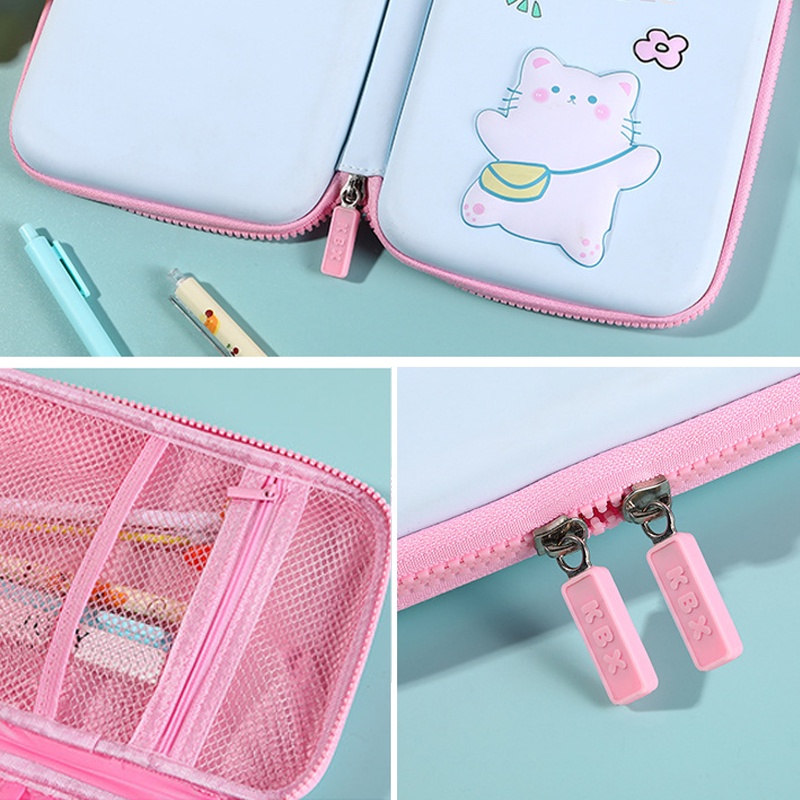 Hộp Đựng Bút Hình Vuông Bằng Eva Họa Tiết Hoạt Hình 3D Cỡ Lớn Dễ Thương