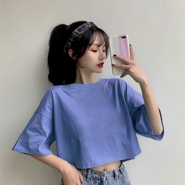 Áo Thun Tay Ngắn Dáng Ôm In Chữ Kiểu Hàn Quốc Thời Trang Cho Nữ Sinh áo phông nữ JL-TX-28