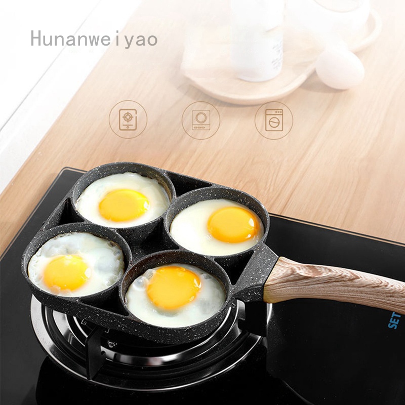 Chảo Chiên Trứng Ốp La Bốn Lỗ Chống Dính Zhiyue2348 Qilong1