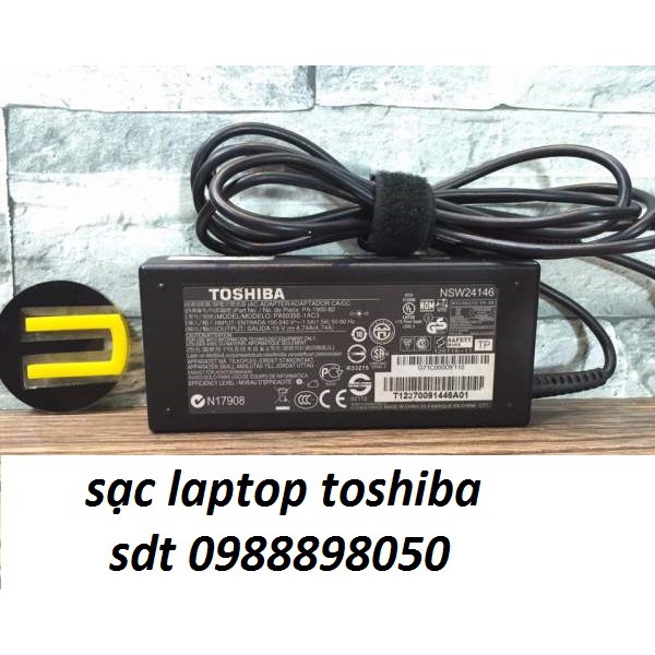 sạc - DAPTER LAPTOP TOSHIBA- hàng zin theo máy