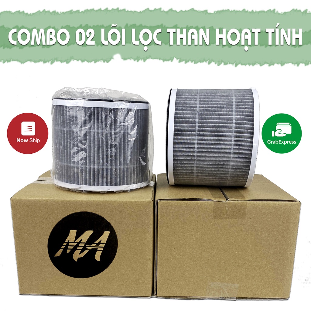 Combo 2 màng lọc không khí MAX AIR loại than hoạt tính Carbon khử mùi, lọc bụi mịn, lọc sạch lông chó mèo