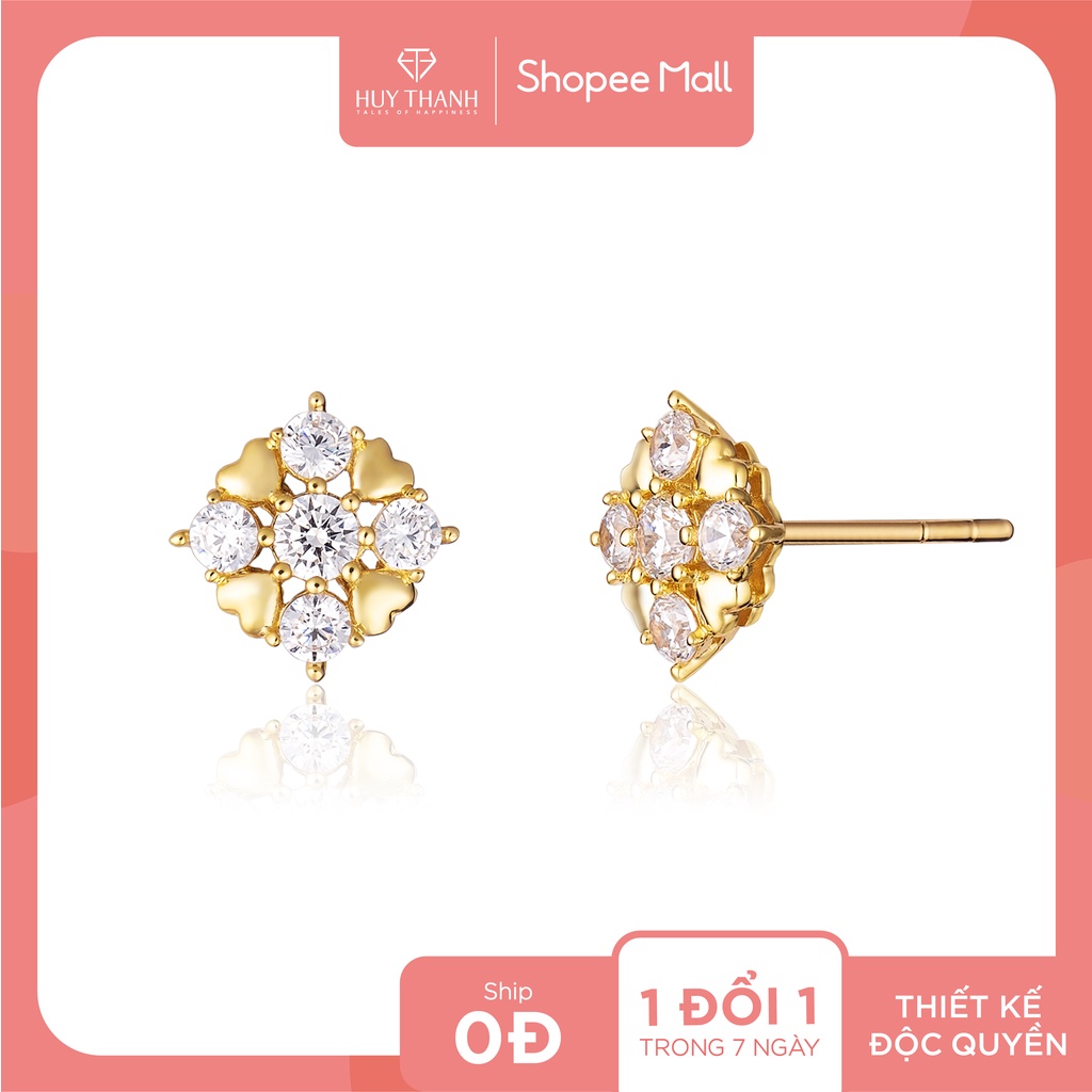 Bông tai vàng 14k BTPTB299 Huy Thanh Jewelry